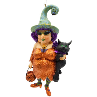 Which Witch Zelda Cat Orange Dress Halloween Tree December Diamonds Ornament