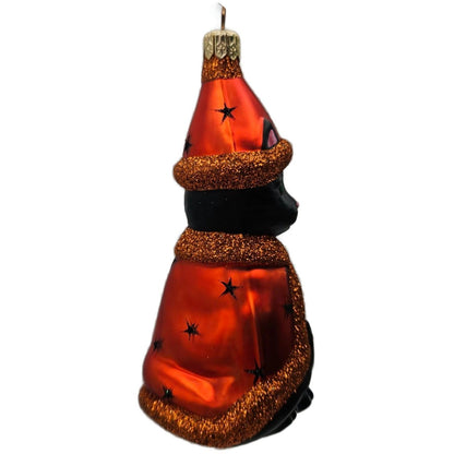Patricia Breen Salem Kitten Black Orange Stars Halloween Christmas Tree Ornament