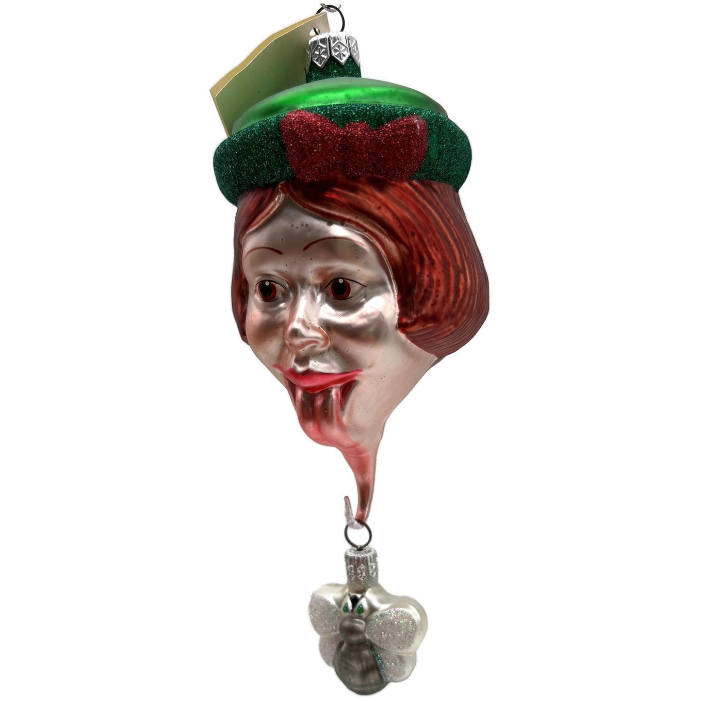 Patricia Breen I Don't Know Why She Swallowed a Fly Green Hat Christmas Ornament