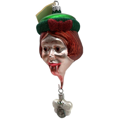 Patricia Breen I Don't Know Why She Swallowed a Fly Green Hat Christmas Ornament
