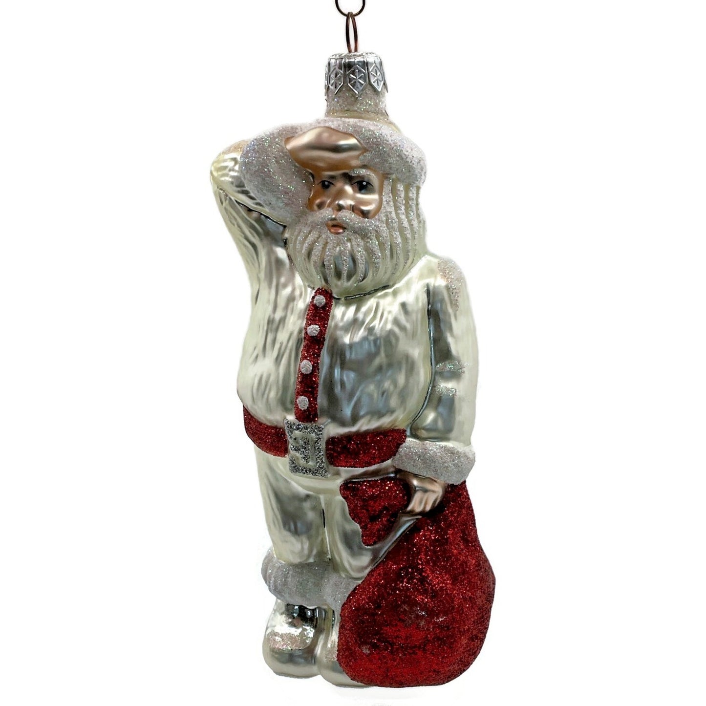 Patricia Breen A Santa for Thomas Pearl Red Bag Christmas Tree Ornament
