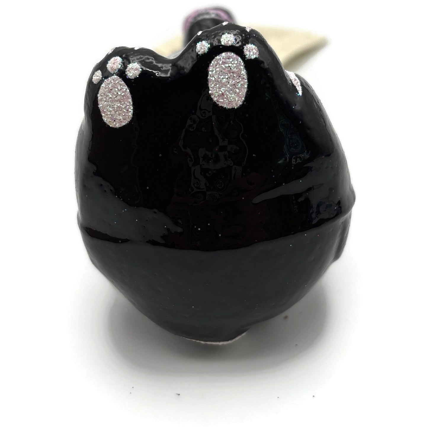Patricia Breen Laughing Dog Black Fangs Sitting Pet Christmas Tree Ornament