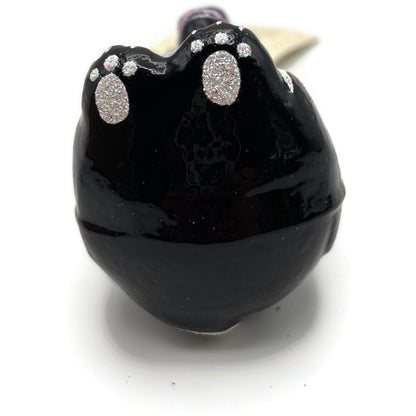 Patricia Breen Laughing Dog Black Fangs Sitting Pet Christmas Tree Ornament
