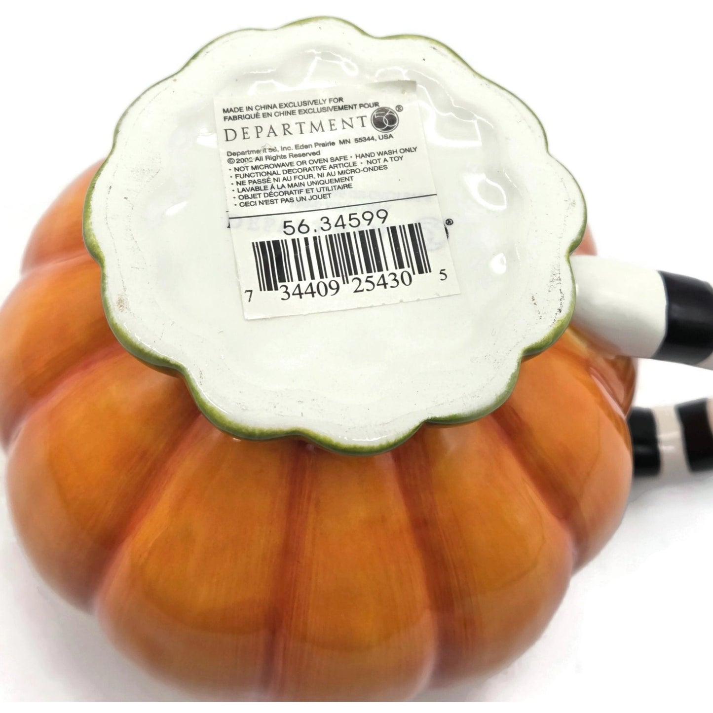 Department 56 Halloween Google Eye Pumpkin Coffee Tea Mug Cup Ceramic 56.34599