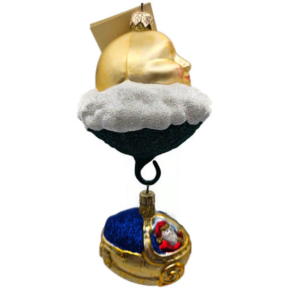 Patricia Breen Santa's Underwater Sleigh Moon Christmas Ornament Signed 9932