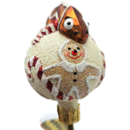 Patricia Breen Ultra Miniature Chameleon Gingerbread Clip On Christmas Ornament