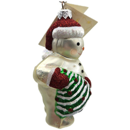 Patricia Breen Henry The Little Snowman Snowflakes Green Christmas Ornament 9816