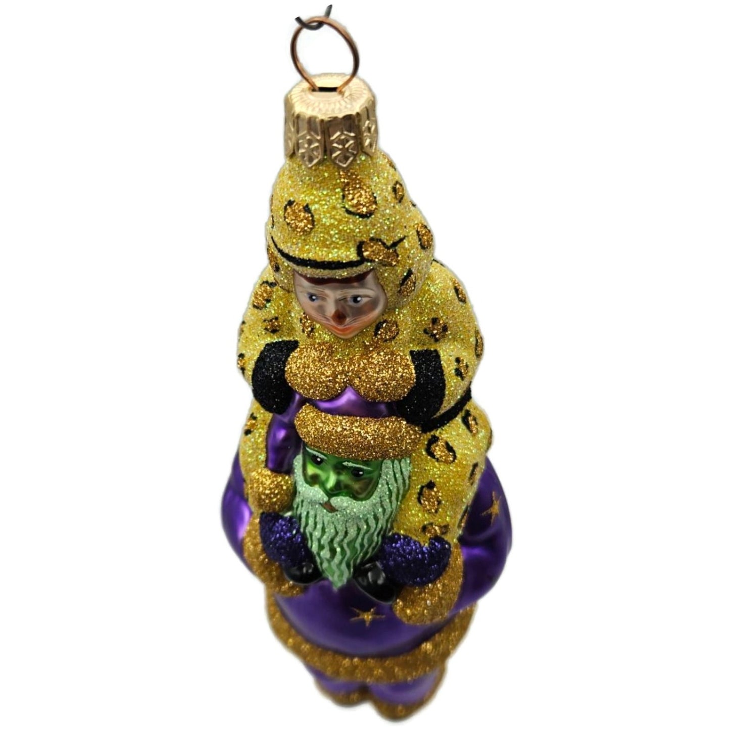 Patricia Breen Carry Me Santa Frankenstein And Leopard Boy Halloween Ornament