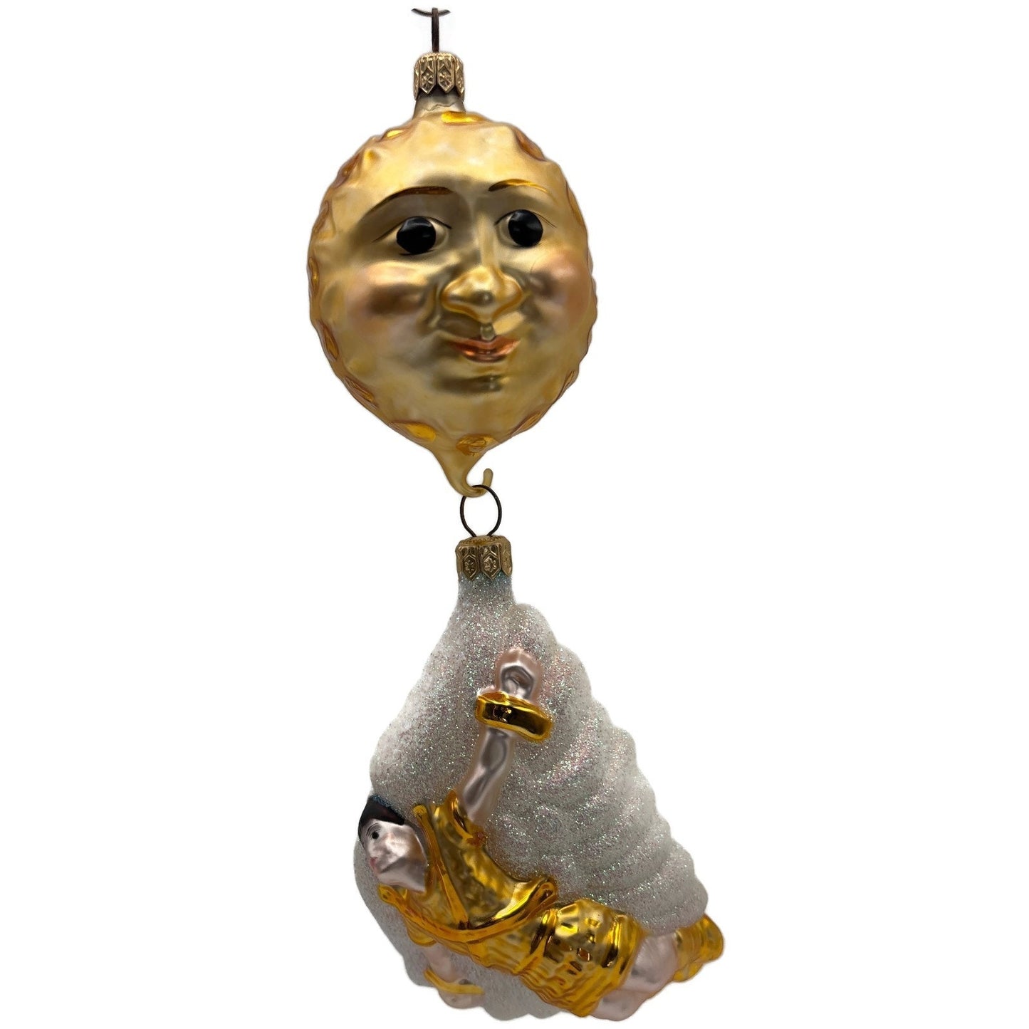 Patricia Breen Icarus Flies Gold White Sun Mythology Christmas Tree Ornament