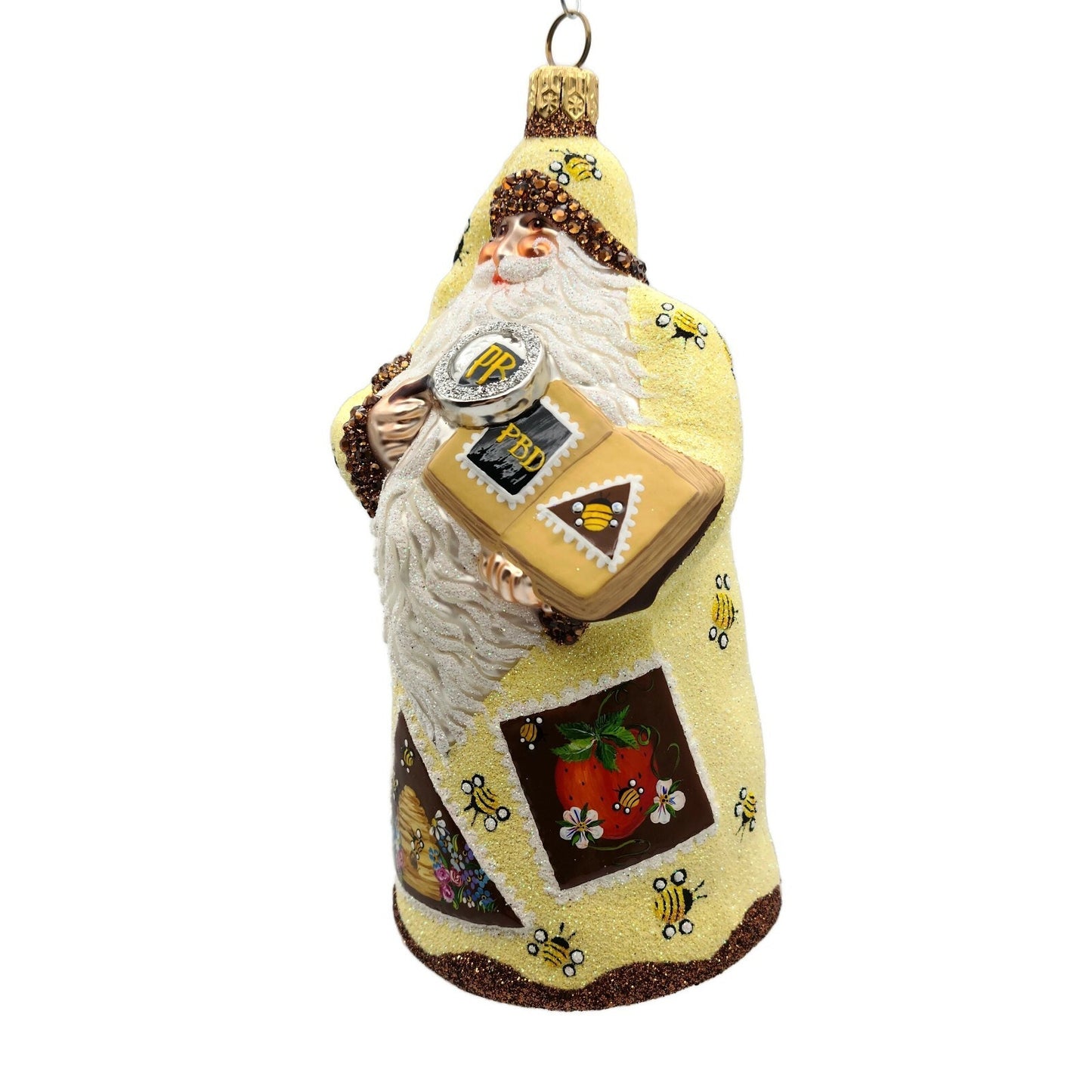 Patricia Breen Evans Santa Claus Bees Bug Stamps Christmas Holiday Tree Ornament