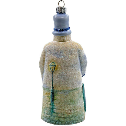 Patricia Breen Caillebotte Santa Rainy Paris Street AIC Christmas Tree Ornament