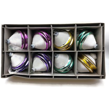 Christopher Radko Shiny Brite Snow Tops Christmas Tree Ornament Set 4001370