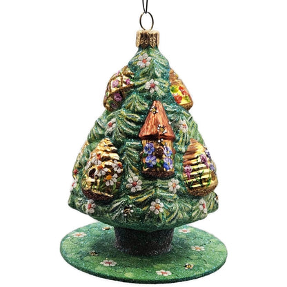 Patricia Breen Beeskep Topiary Green Flower Bees Spring Christmas Tree Sculpture