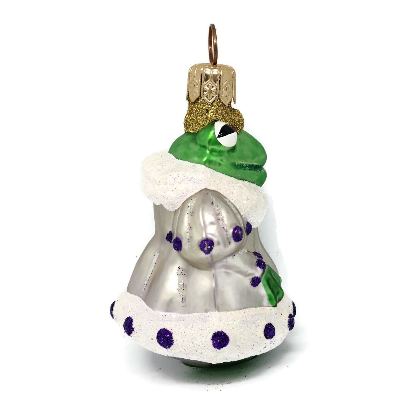 Patricia Breen Frog Princess Miniature Lavender Extra Dots Holiday Ornament