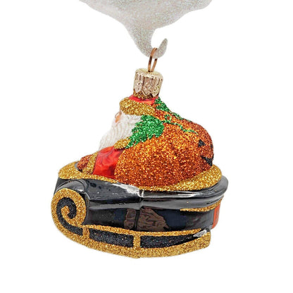 Patricia Breen Night Fright Santa Orange Pumpkin Halloween Christmas Ornament