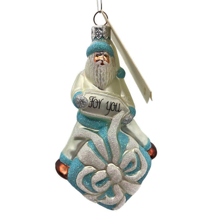 Patricia Breen For You Henry Blue Santa Claus Present Christmas Ornament