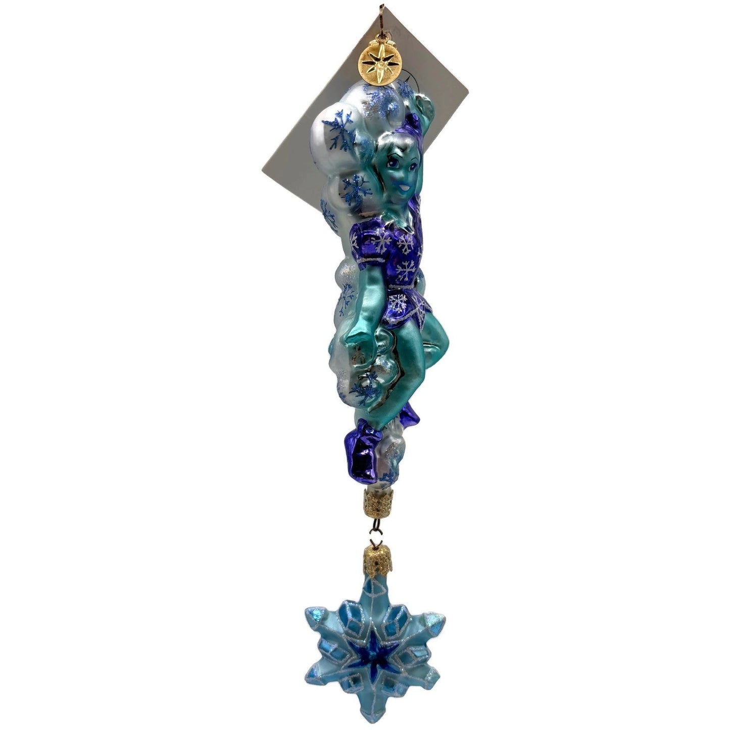 Christopher Radko Winter Frolic Blue Snowflakes Christmas Tree Ornament 1010222