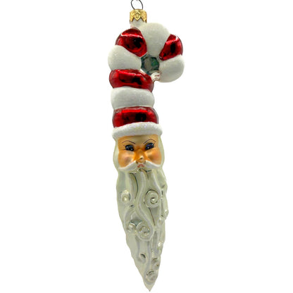Christopher Radko St Peppermint Candy Cane Hat Santa Christmas Ornament 99-108-0