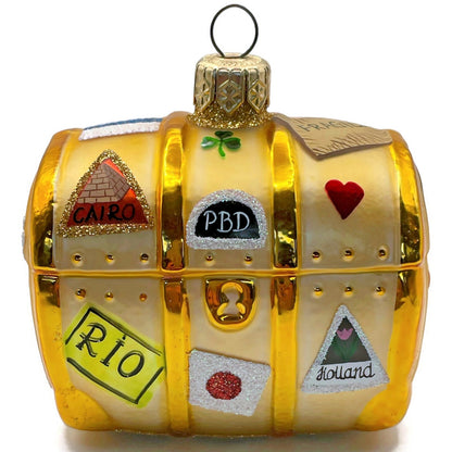Patricia Breen Bon Voyage Gold Atlanta Cairo Rio Travel Christmas Ornament 9903