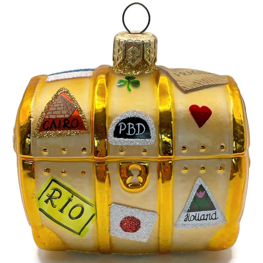 Patricia Breen Bon Voyage Gold Atlanta Cairo Rio Travel Christmas Ornament 9903
