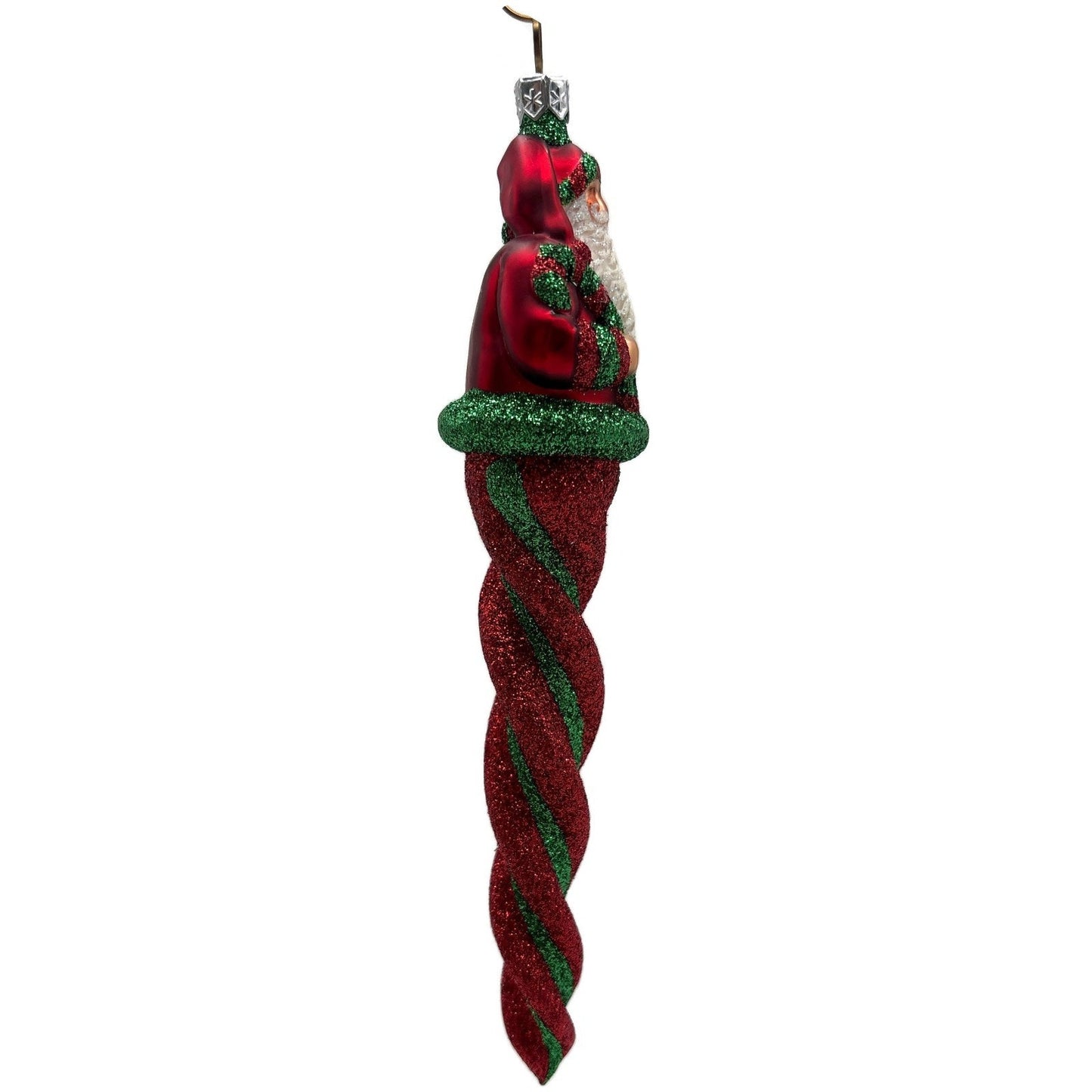 Patricia Breen Santa Sopel Red Green Twisted Candy Cane Christmas Ornament