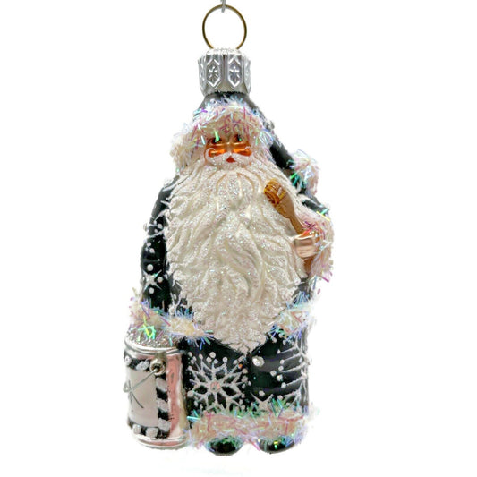Patricia Breen Toys to Paint Black Santa Claus Christmas Holiday Tree Ornament