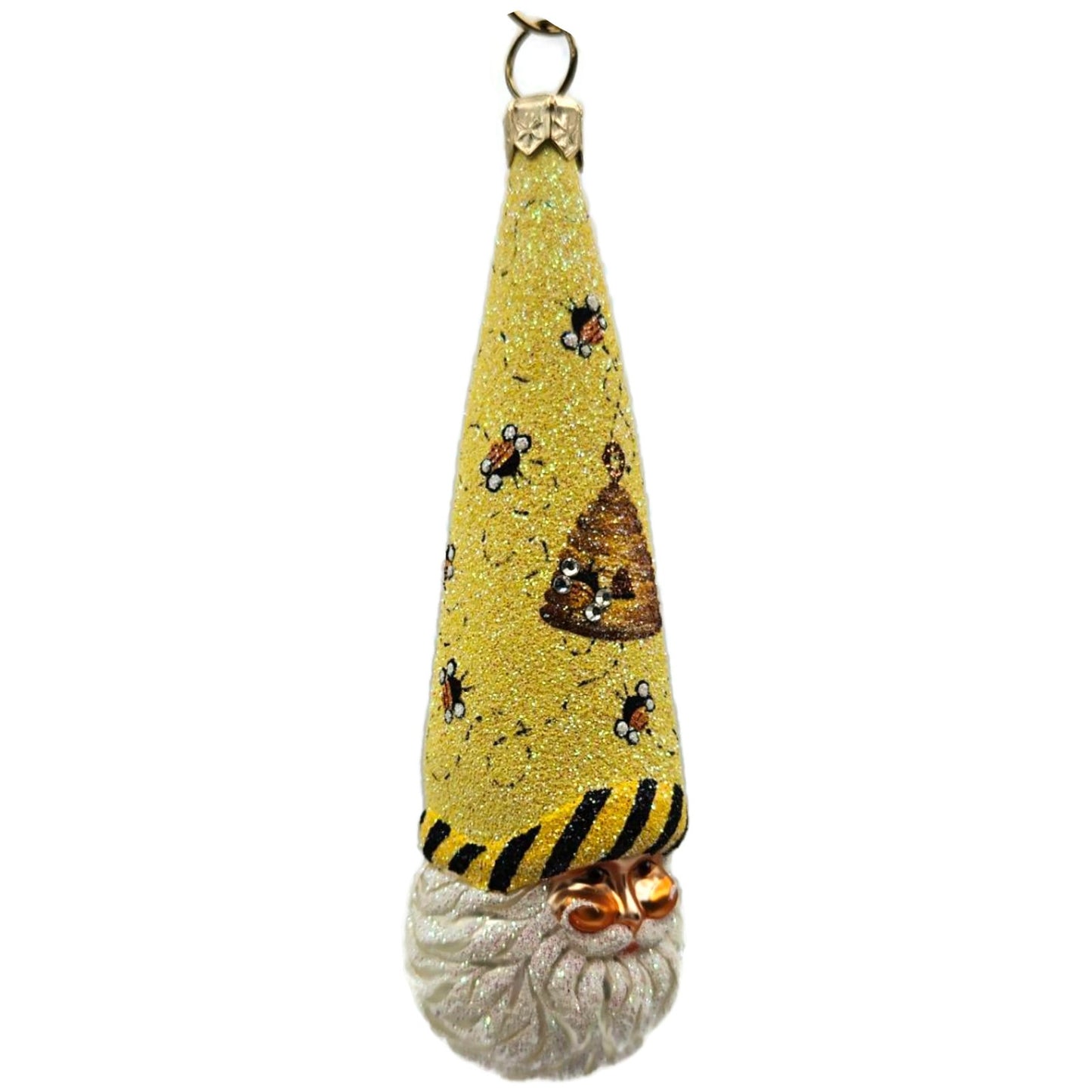 Patricia Breen Winter Sage Bee Beeskep Santa Head Spring Christmas Ornament 2655