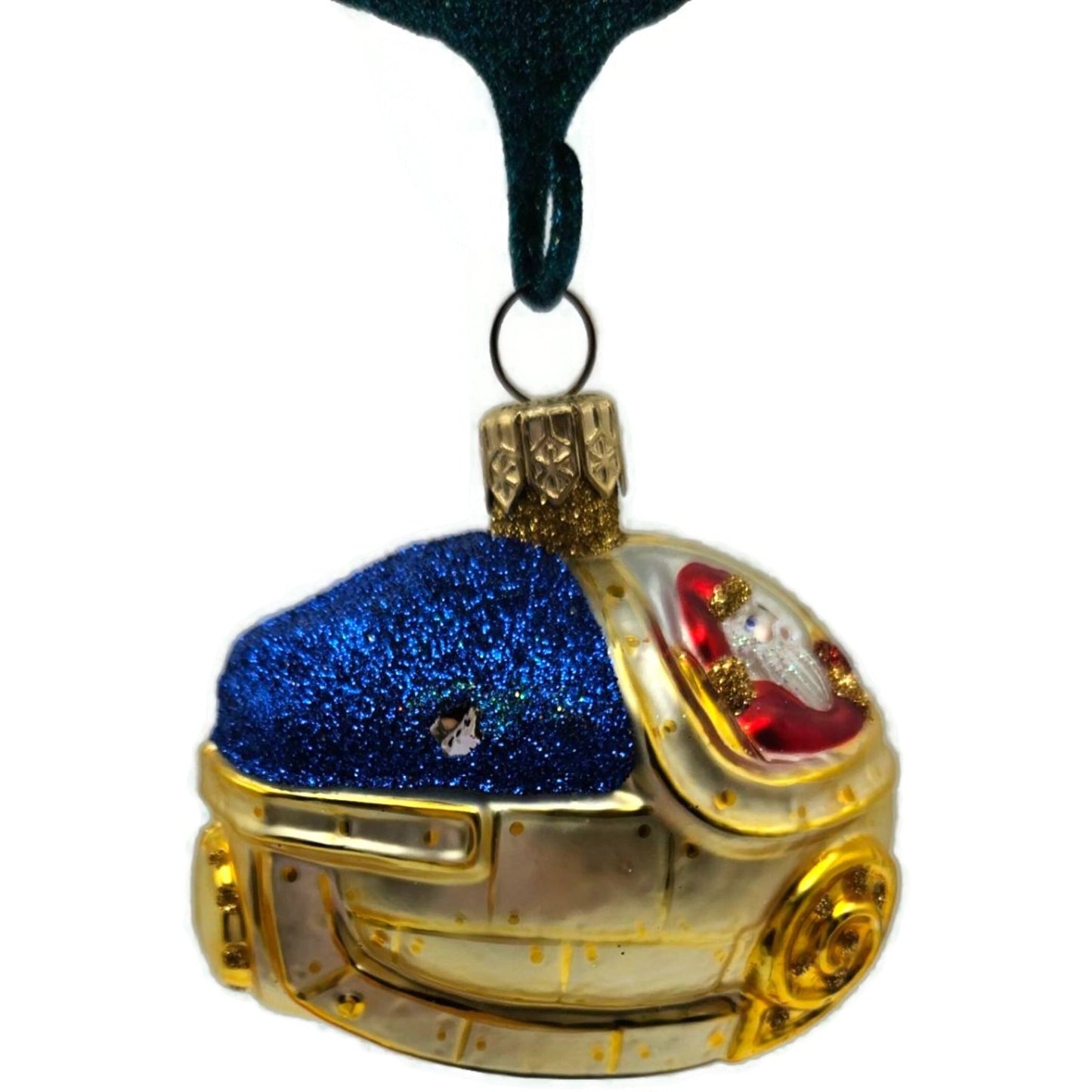 Patricia Breen Santa's Underwater Sleigh Glittered Stars Christmas Ornament 9932