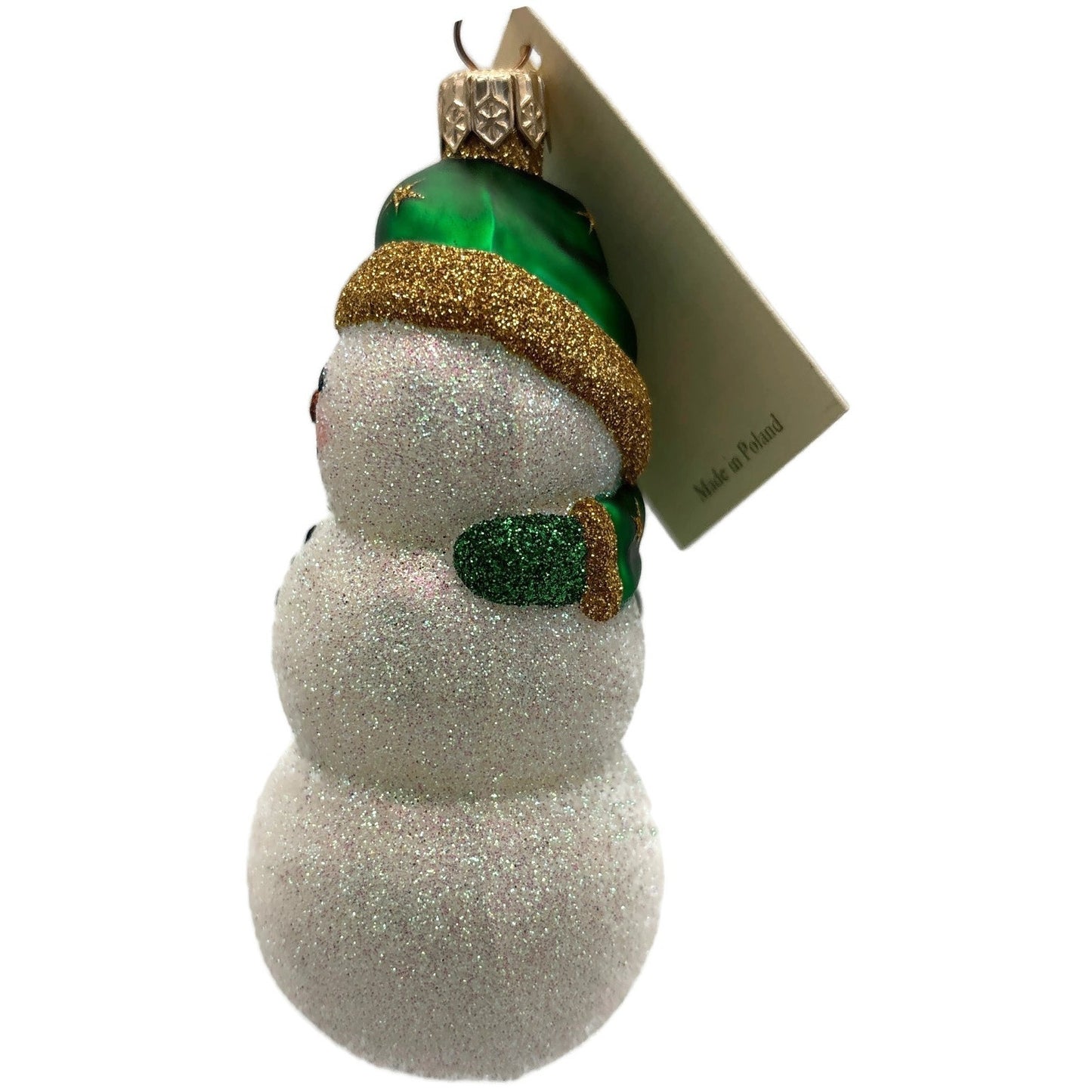 Patricia Breen Friends Green Gold Stars Santa Snowman Christmas Tree Ornament