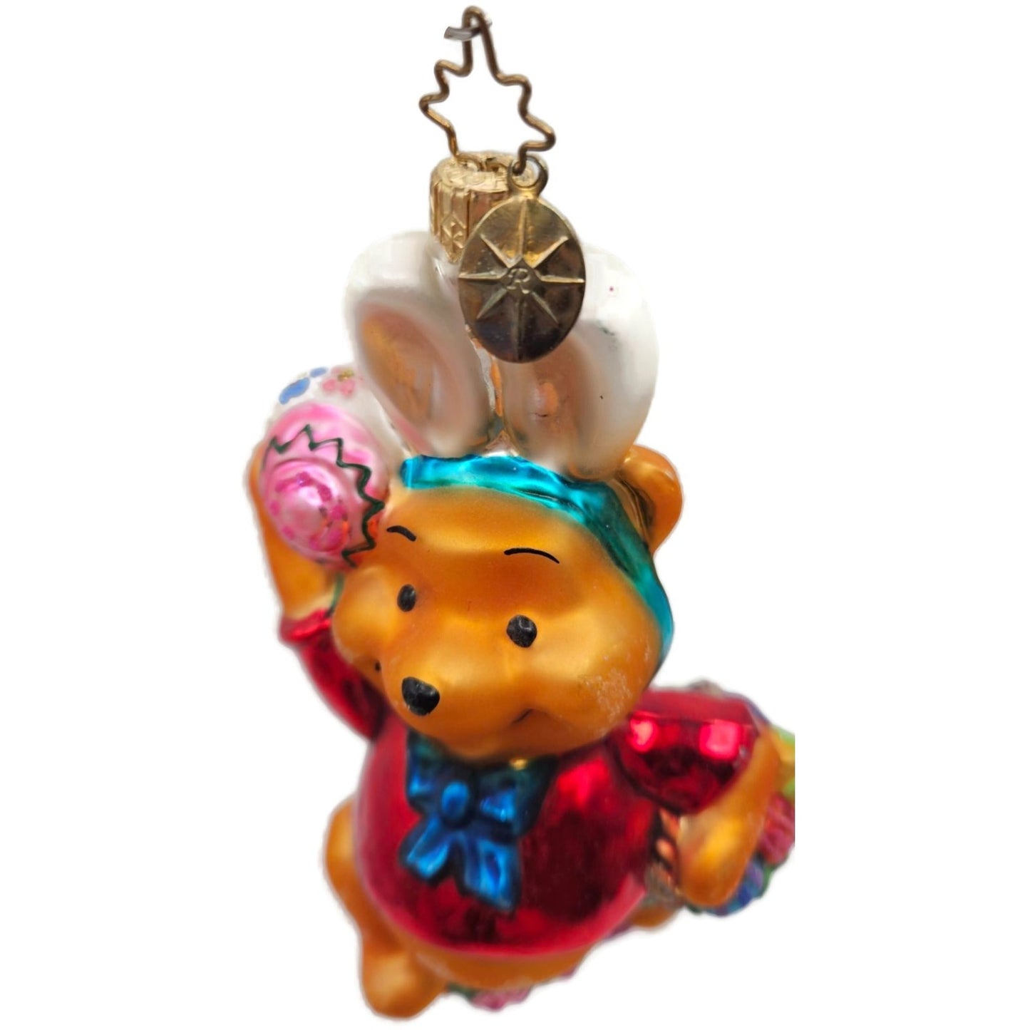 Christopher Radko Easter Pooh Disney Exclusive Bunny Ears Christmas Ornament