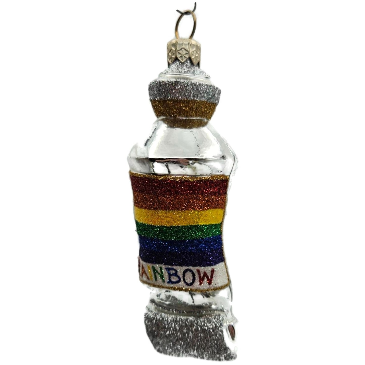 Patricia Breen PB Paints Rainbow Rolled Tube Art Christmas Tree Ornament Gumps