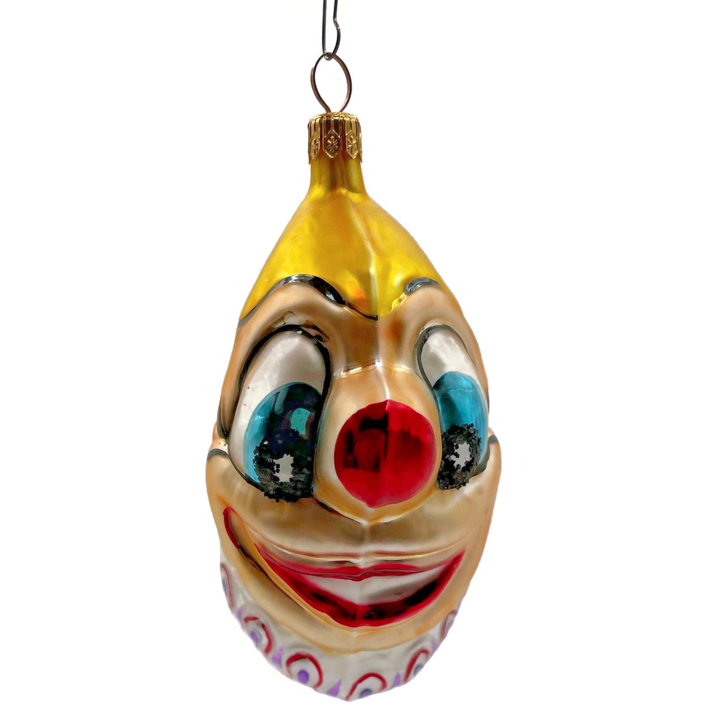 Christopher Radko Ornament Smiley Circus Clown Head Christmas Tree Decor 94-52