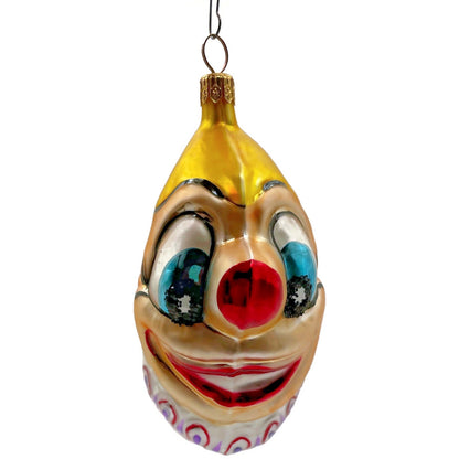 Christopher Radko Ornament Smiley Circus Clown Head Christmas Tree Decor 94-52