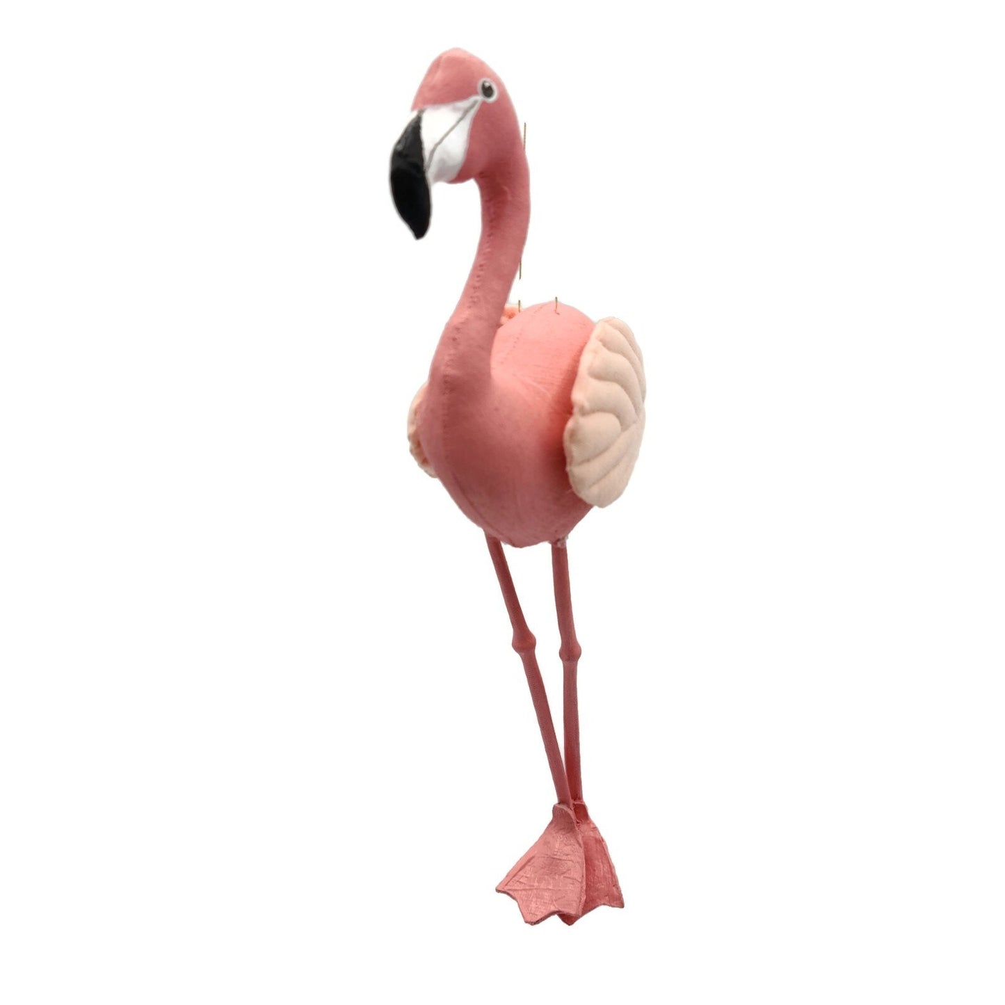 Gladys Boalt Pink Flamingo Handmade Bird Fabric Signed Christmas Tree Ornament