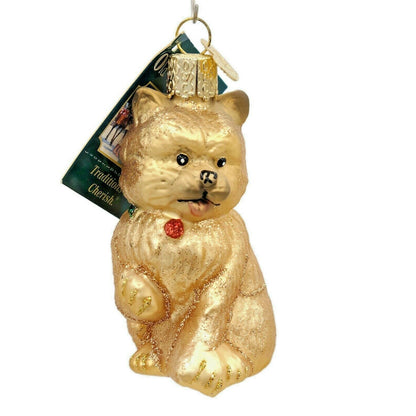 Old World Christmas Cairn Terrier Golden Dog Pet OWC Christmas Tree Ornament