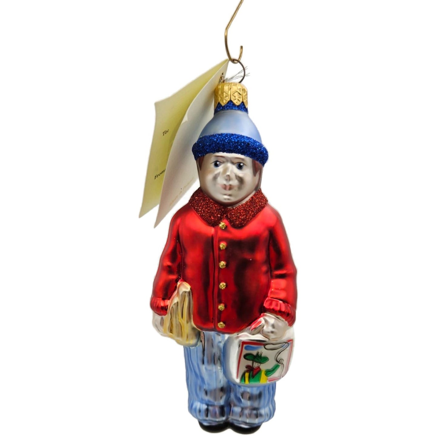 Patricia Breen Henrys First Day Of School Red Blue Signed Christmas Ornament