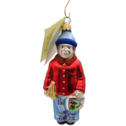 Patricia Breen Henrys First Day Of School Red Blue Signed Christmas Ornament