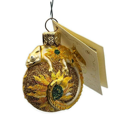 Patricia Breen Miniature Chameleon Sunflowers Spring Christmas Tree Ornament