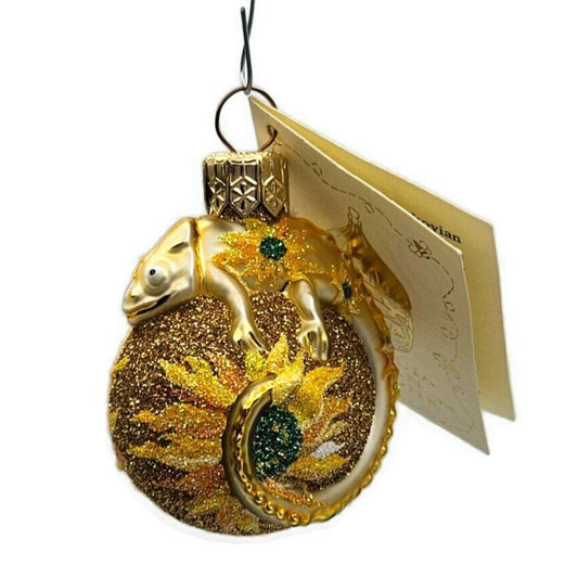 Patricia Breen Miniature Chameleon Sunflowers Spring Christmas Tree Ornament