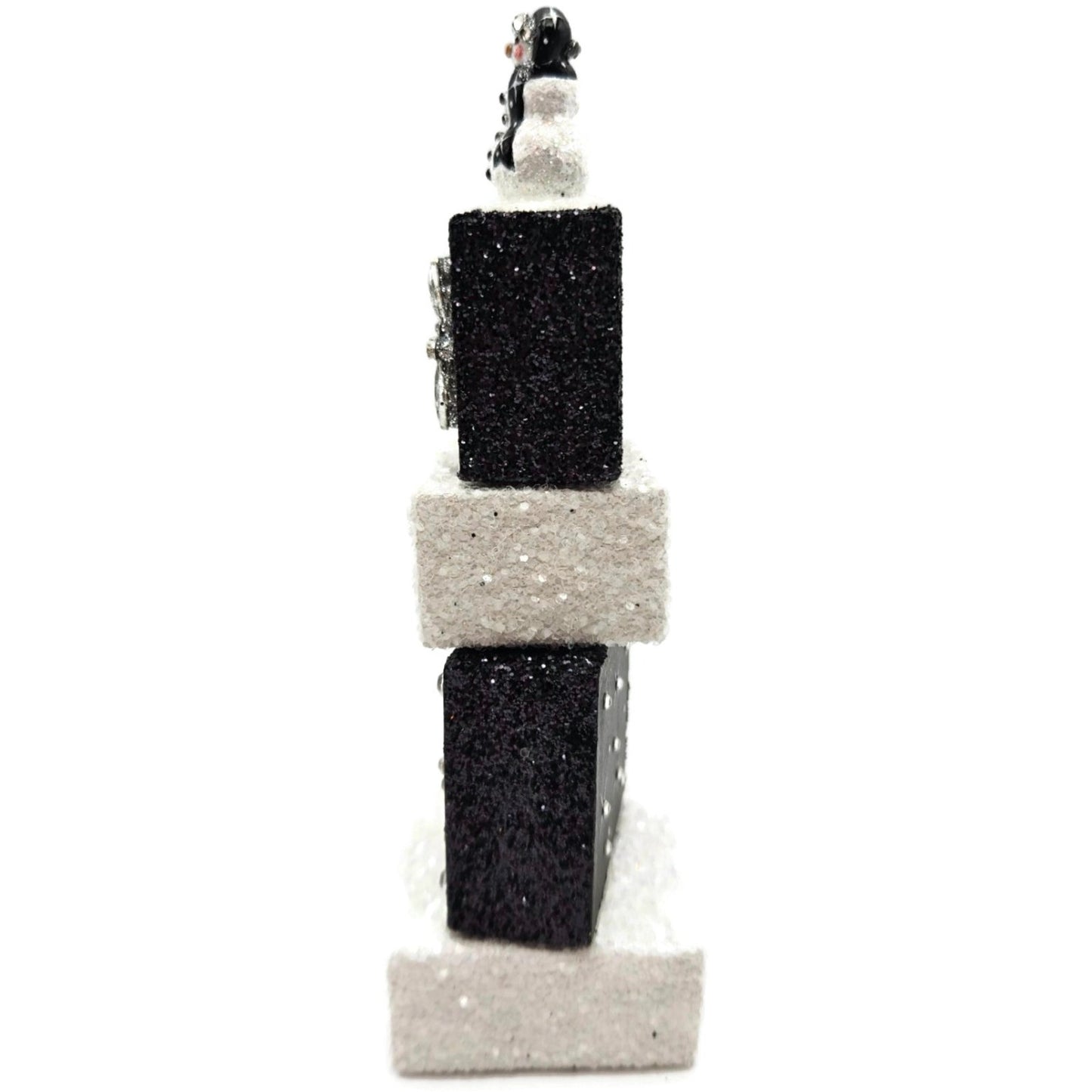 Patricia Breen Presenting Black Snowman Free Standing Christmas Ornament Blocks