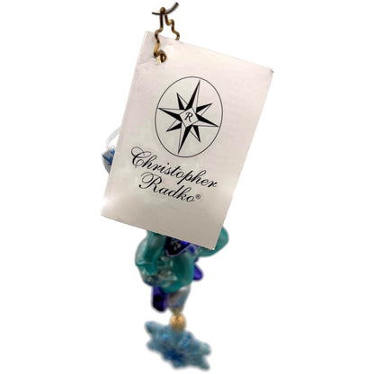 Christopher Radko Winter Frolic Blue Snowflakes Christmas Tree Ornament 1010222
