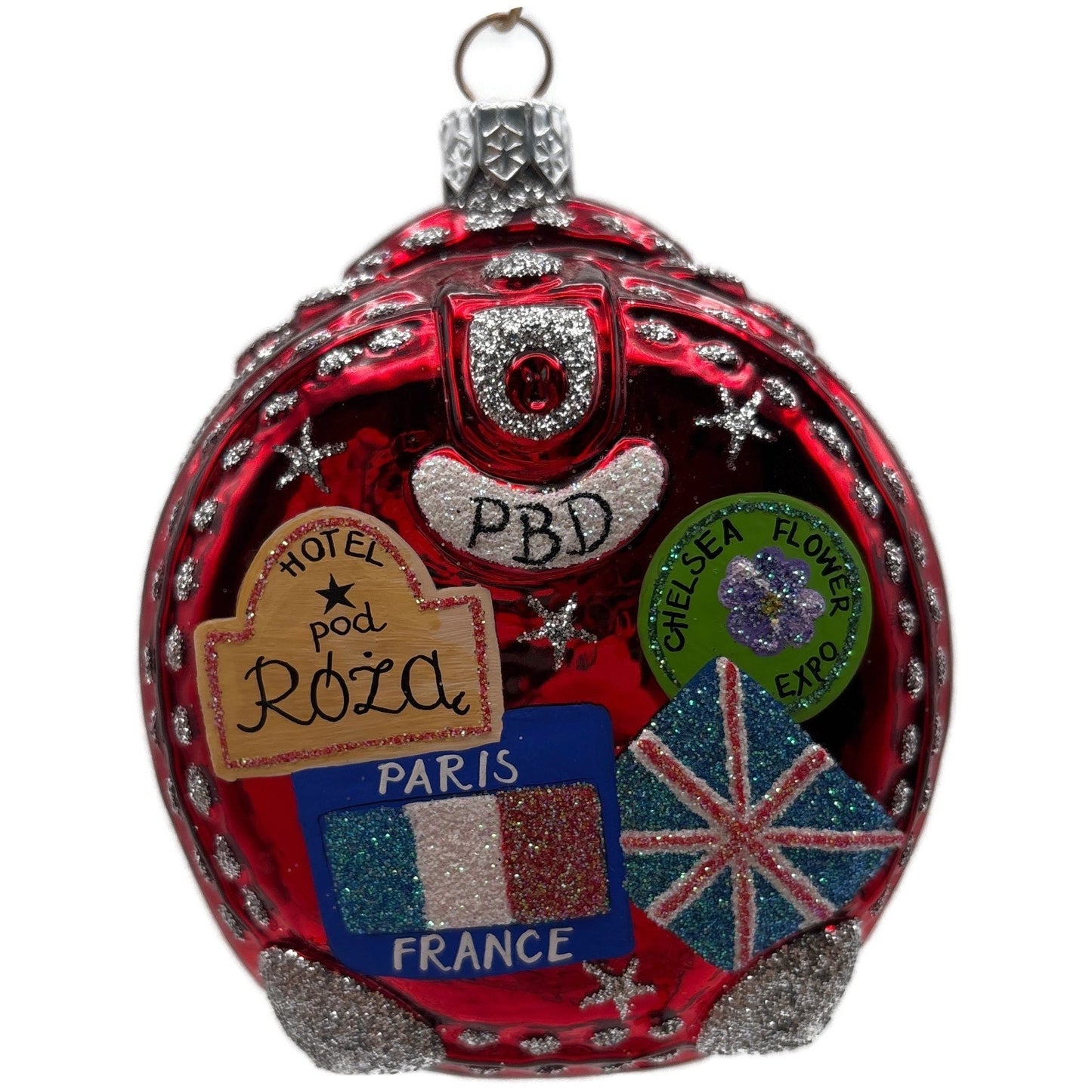 Patricia Breen Journey With Me Red Highlands Stars Christmas Tree Ornament TCT