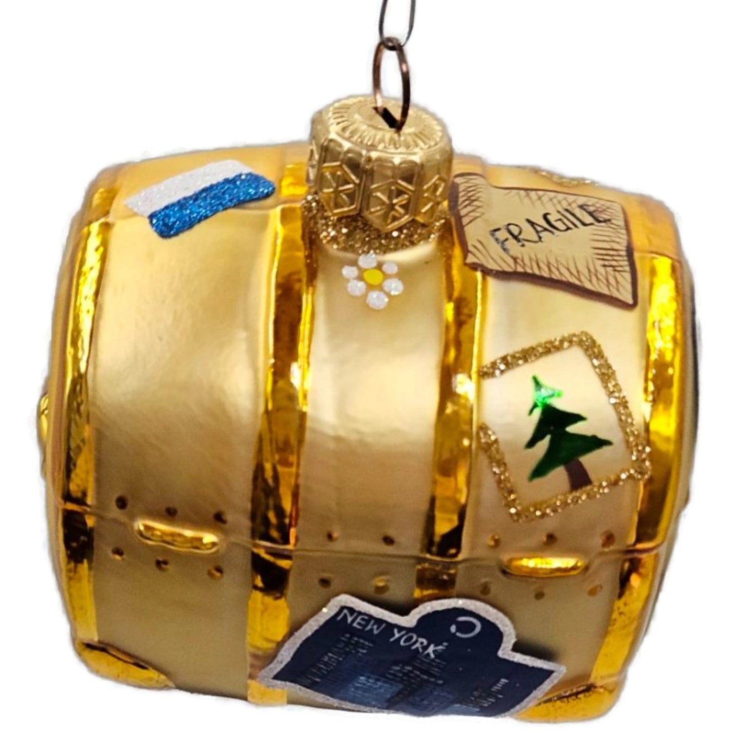 Patricia Breen Bon Voyage Gold Atlanta Cairo Rio Travel Christmas Tree Ornament