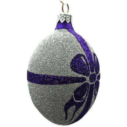 Patricia Breen Egg Gray Purple Present Easter Christmas Tree Ornament TCS