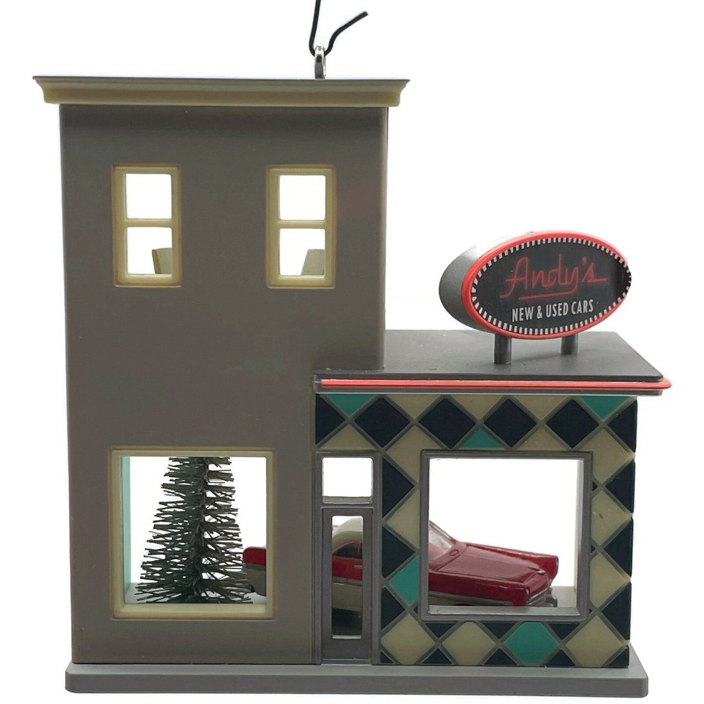 Hallmark Andys Car Lot Nostalgic Houses Shops 2014 Christmas Keepsake Ornament