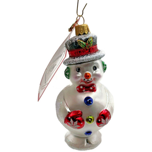 Mr. Whipple Snowman Heartfully Yours Top Hat Ornament Christmas Radko Decor