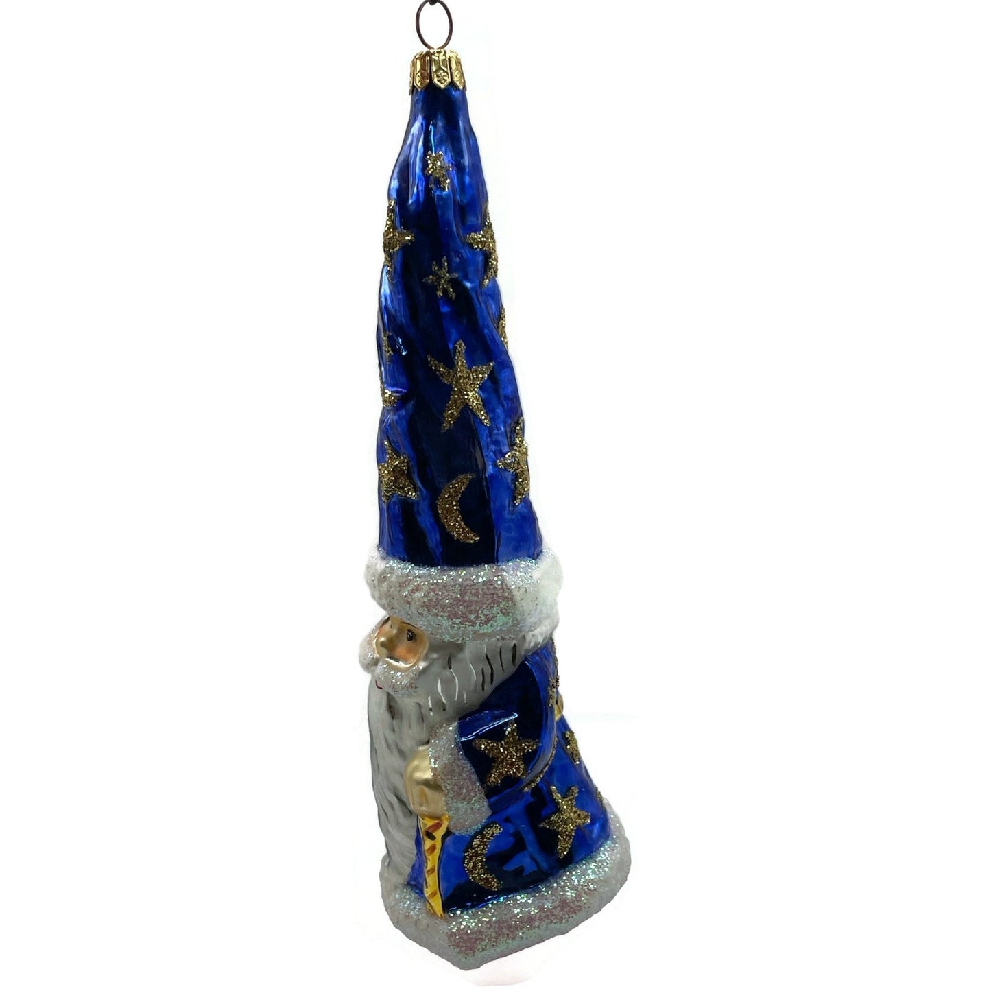 Christopher Radko Magic Munchkin Moon Wizard Blue Star Christmas Ornament 96-240