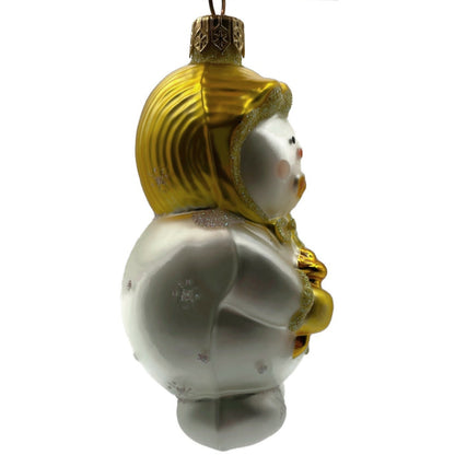 Patricia Breen Ornament Snowbaby Yellow Snowflakes Pearl Christmas Tree Decor