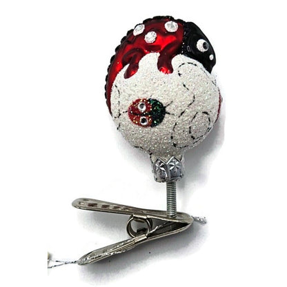 Patricia Breen Ultra Miniature Chameleon Ladybug Insect Clip Christmas Ornament