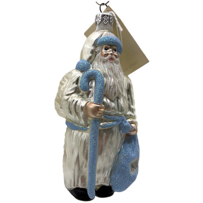 Patricia Breen Millennium Santa Claus 1900 2000 Blue Pearl Christmas Ornament